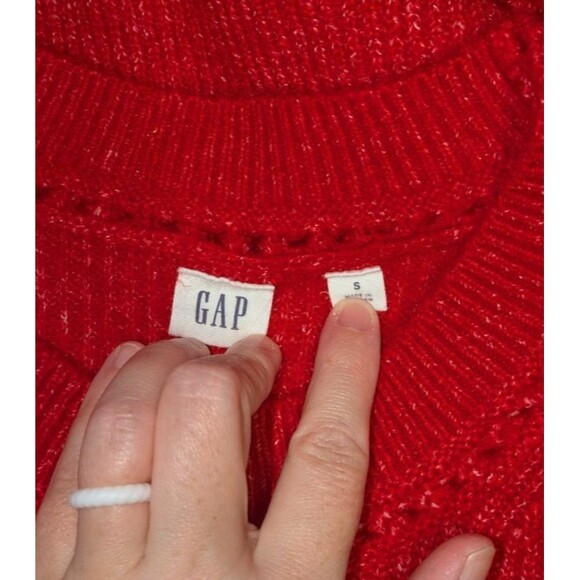 Gap Sweater S Women's Red Forever Cozy Relaxed Fit Dropped Shoulders Knit - Picture 5 of 6